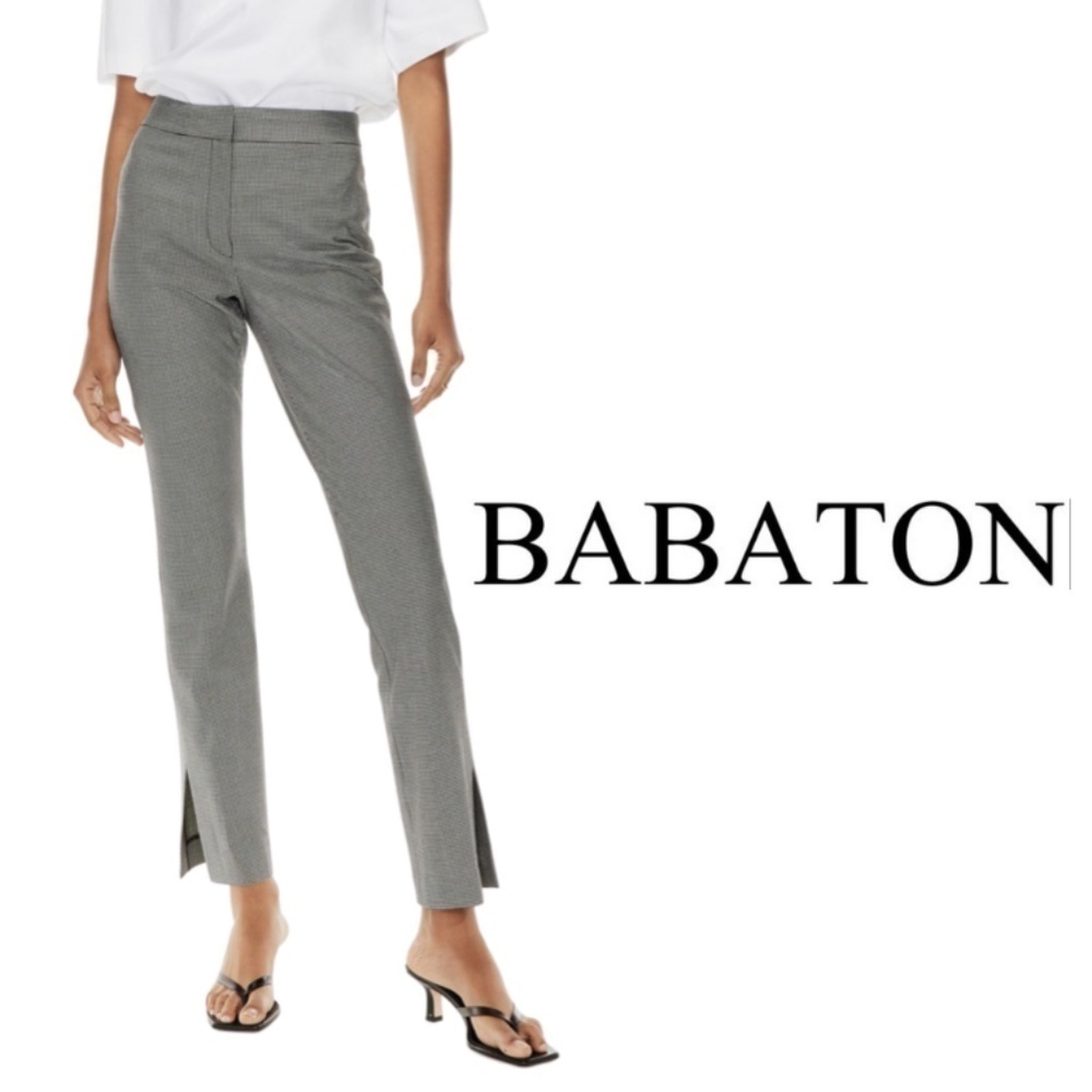 BABATON Numero Pant Mid-Rise Skinny Pants Blk/Espce Mini Htooth